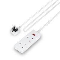 Geepas 2-Gang Extension Lead, 2990W, 2m Cable GES58135