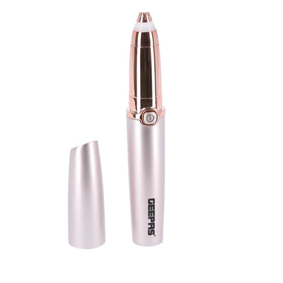 Geepas GLS86040 Eyebrow Trimmer – USB Rechargeable, Built-in Light, Precision Blades | Rose Gold