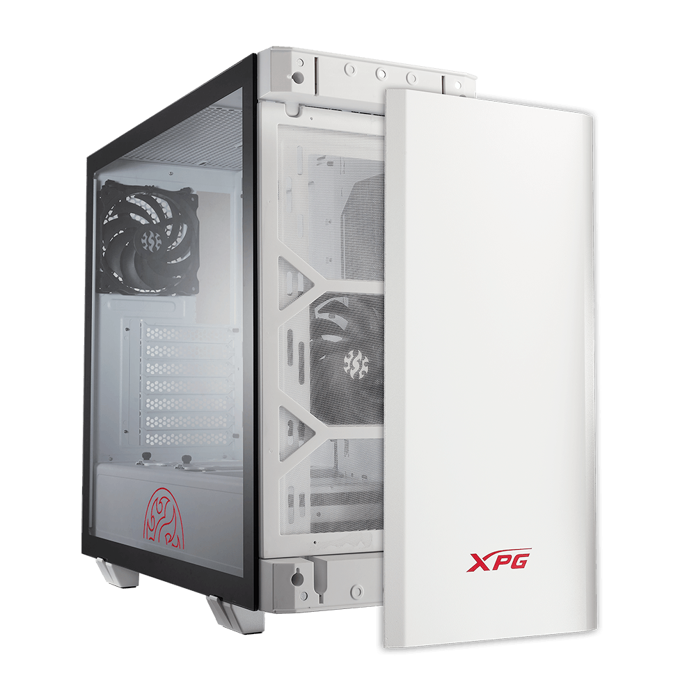 XPG INVADER Mid-Tower Gaming PC Chassis (White)