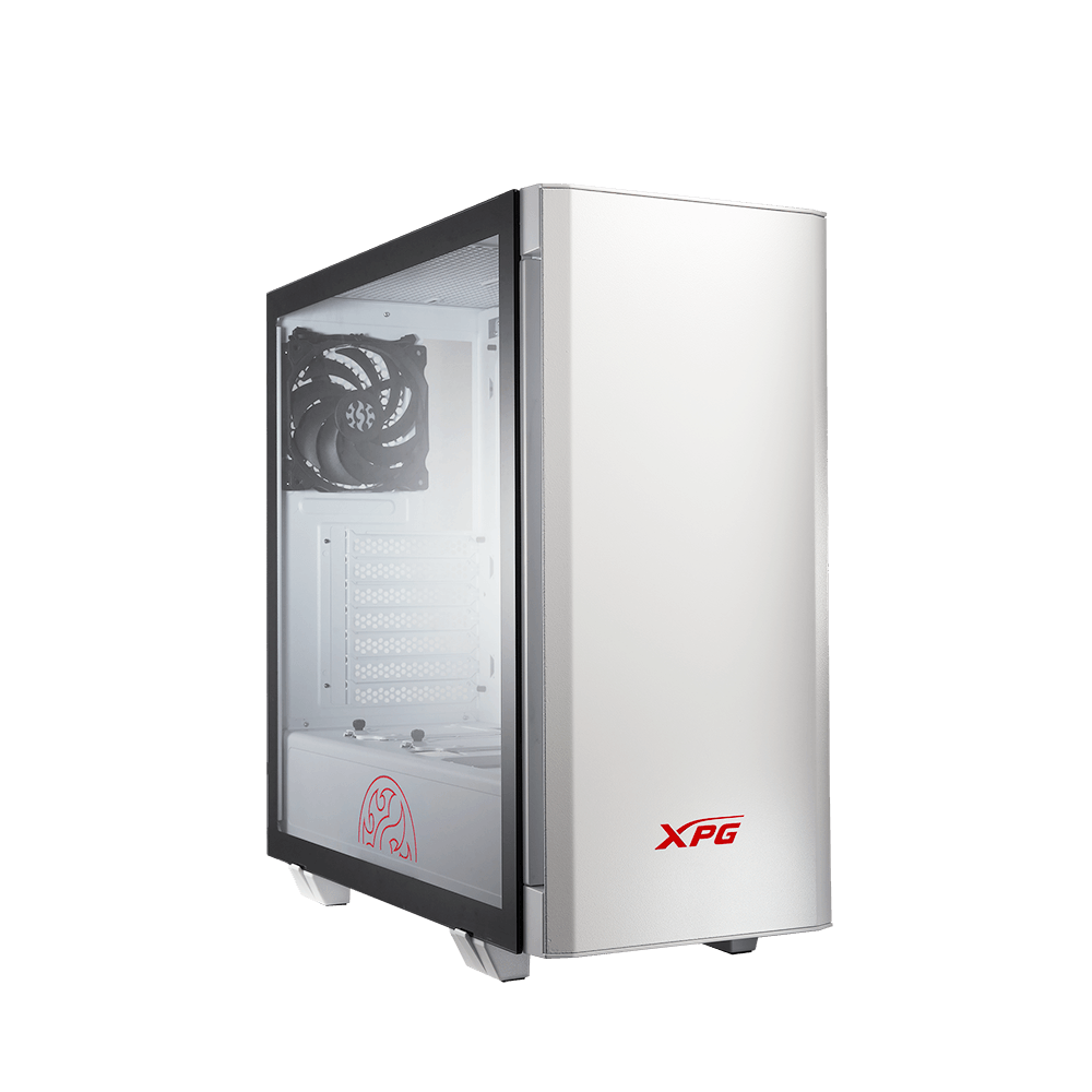 XPG INVADER Mid-Tower Gaming PC Chassis (White)