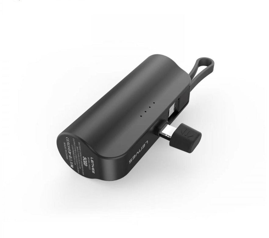 LENYES 5000mAh Mini Power Bank 2 Connector Options With Stand Of Power Bank