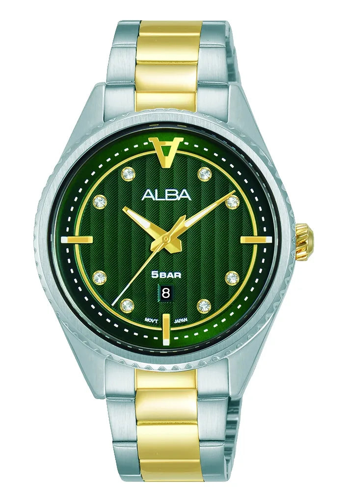 Alba Signa Ladies Watch AH7AJ5X1 – Green Dial, 34mm