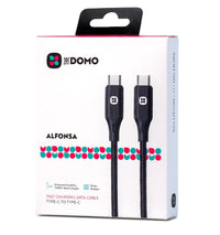 DOMO ALFONSA Fast Charging Nylon Braided USB-C Cable - Black