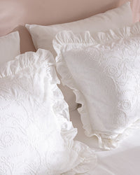 Aulne Kıng Sıze Embroıdery Duvet Cover Set - Madame Coco JO