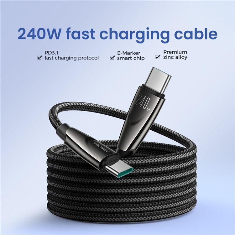 JOYROOM 240W USB C Fast Charge Data Cable 1.2m - Black