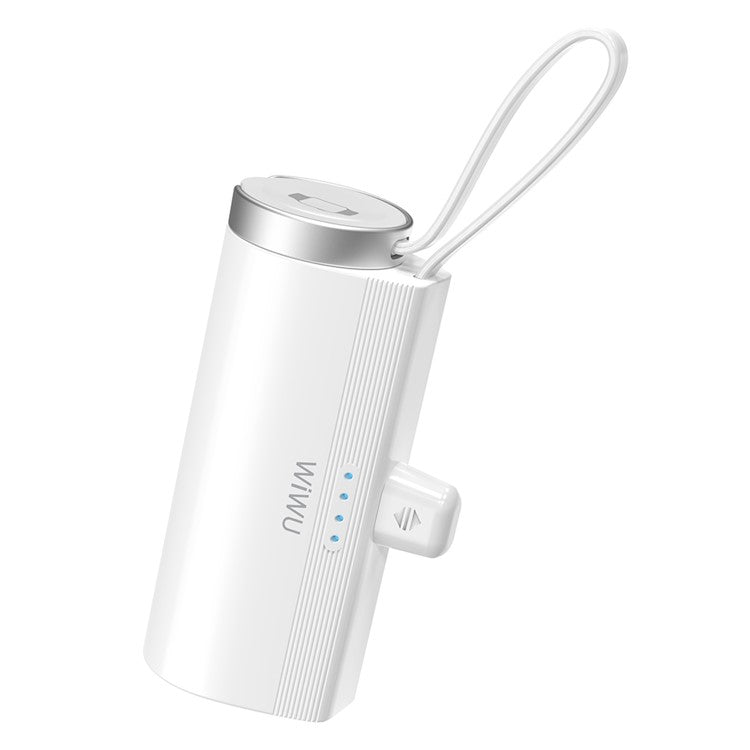 WIWU Capsule Mobile Power Bank Mini USB-C Portable Charger - White