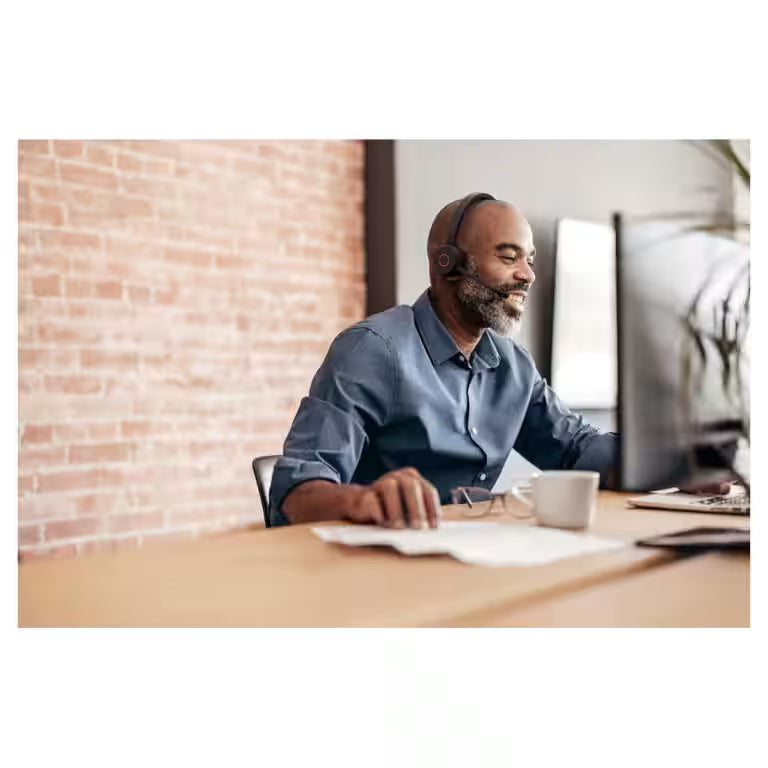 سماعة Jabra Evolve 65 TE Stereo – بلوتوث، عزل الضوضاء و16 ساعة