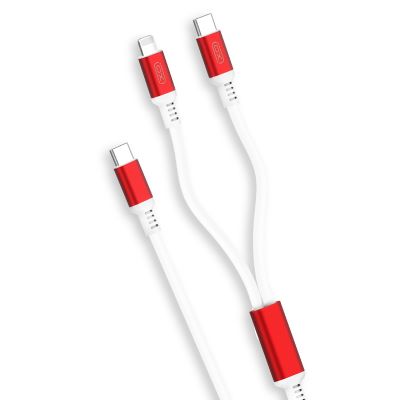 كابل XO 2 في 1 شحن سريع 18 واط – USB-C & Lightning
