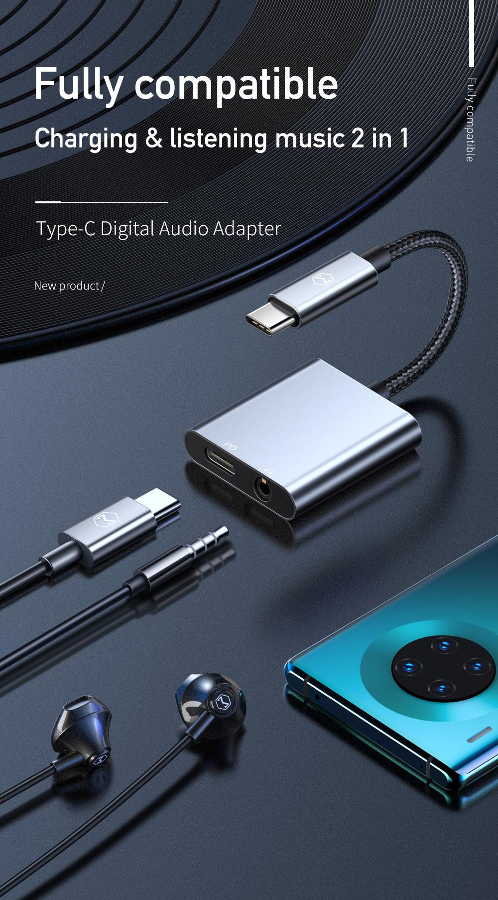 Mcdodo Type C to DC3.5mm & Type C Audio Adapter with 60W Fast Charge