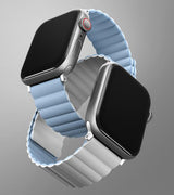 UNIQ Revix Reversible Magnetic Apple Watch Strap 49/45/44/42mm - Arctic (White/Blue)