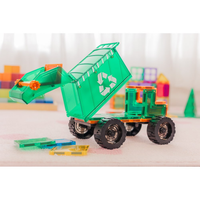 TileTek Mega Recycling Truck Magnetic Building Set, 14 Pieces, Ages 3+