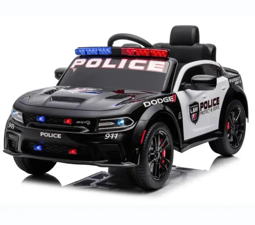 Dodge Charger SRT Hellcat Police Ride-On Car – 12V Kids Toy