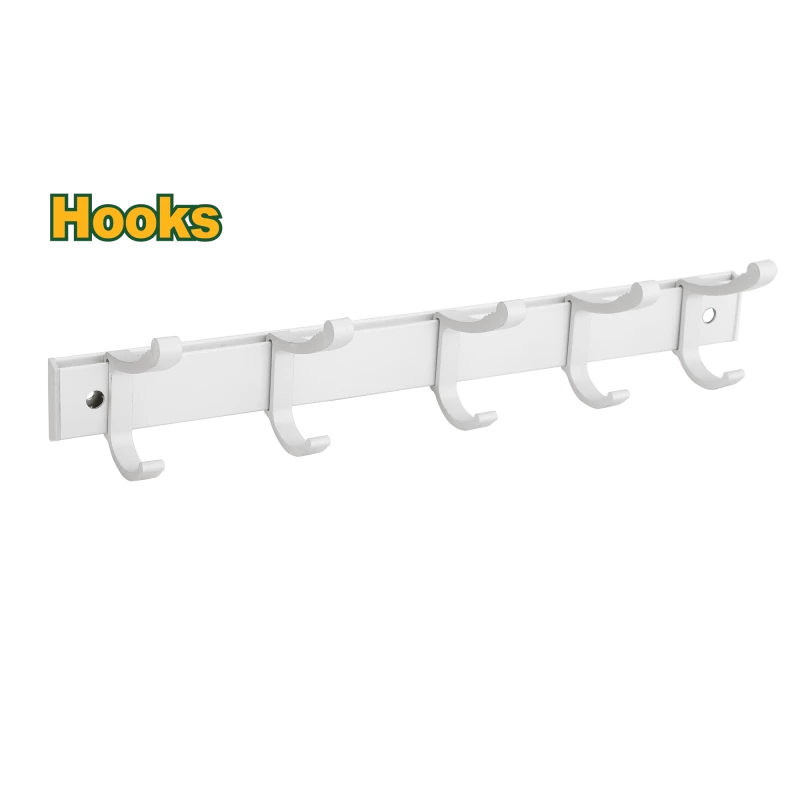 Jadever Wall Hook Rack – 5 Hooks, Space Aluminum | JDZG1508
