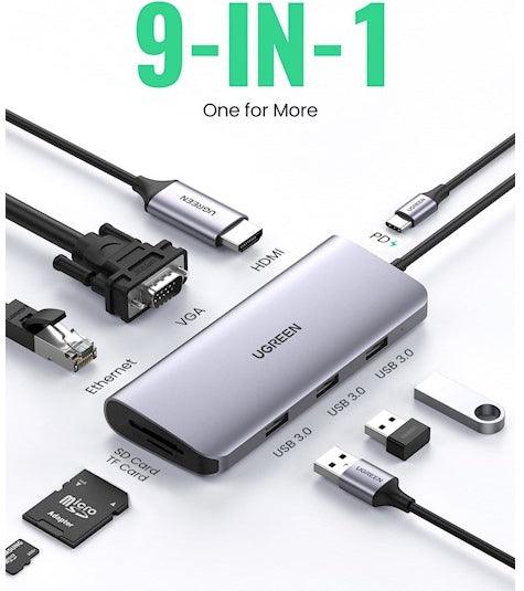 UGREEN CM179 USB-C 9-IN-1 Multifunctional Adapter