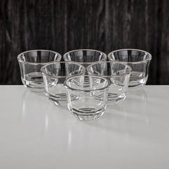 Almarjan 6-Piece Silver Arabic Coffee Cups Set – Elegant Glass