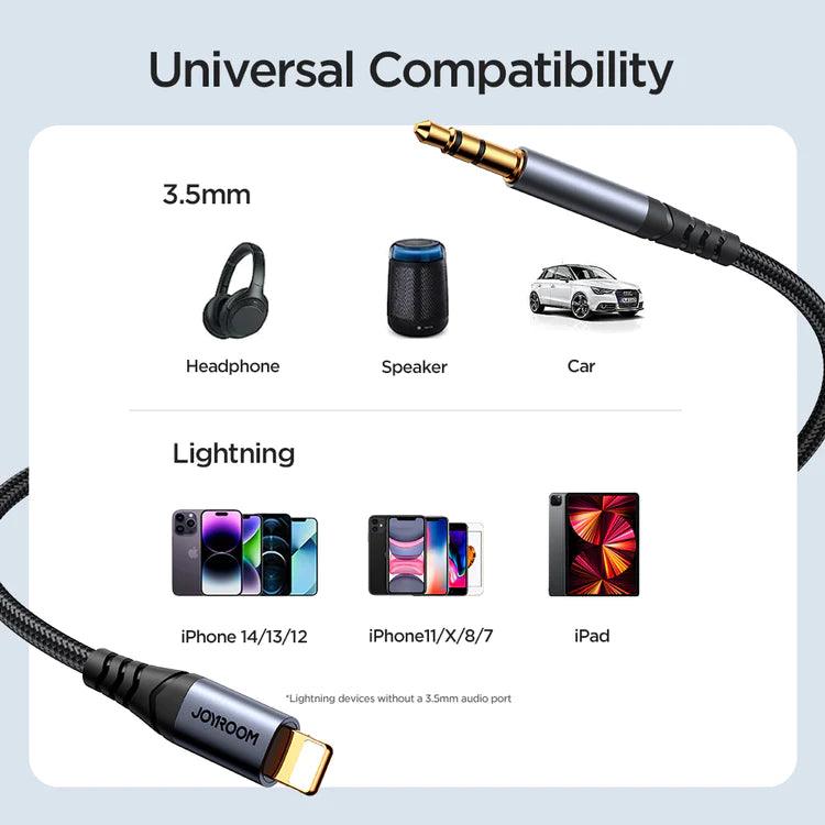 Joyroom AUX Audio Cable Lightning to 3.5mm 1.2m - Black