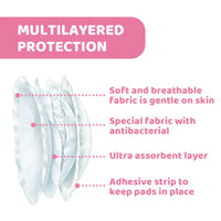 Chicco Antibacterial Breast Pads Comfort & Protection 30 pcs