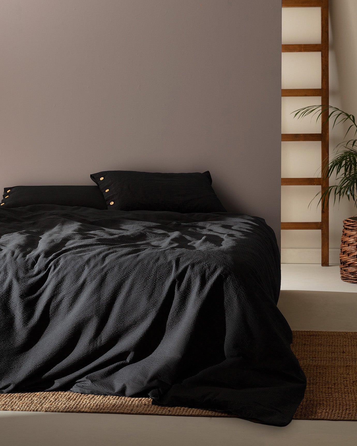 Linda Single Size Duvet Cover Set-washed Seersucker - Madame Coco JO
