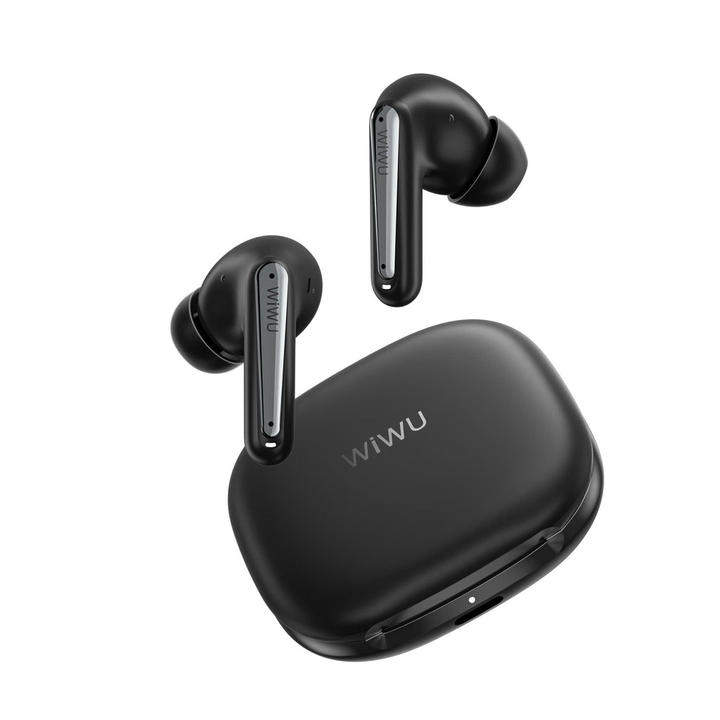WIWU Enhance T37 ENC Plus Wireless Earbuds, 4-MIC ENC, -32dB ANC, Bluetooth V6.0 with Stand Case