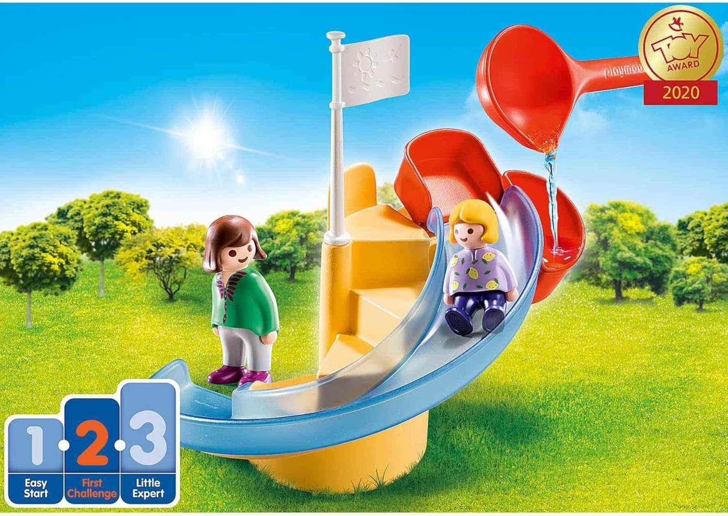 Playmobil 1.2.3 Aqua Wasserrutsche - Fun Water Toy for Toddlers