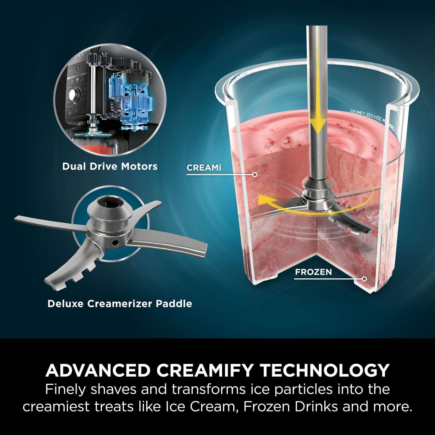 Ninja CREAMi Deluxe NC501UK 10-in-1 Ice Cream Maker