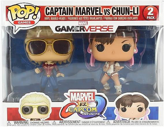 Funko Pop! Games: Marvel Vs. Capcom 2PK - Captain Marvel Vs. Chun-Li