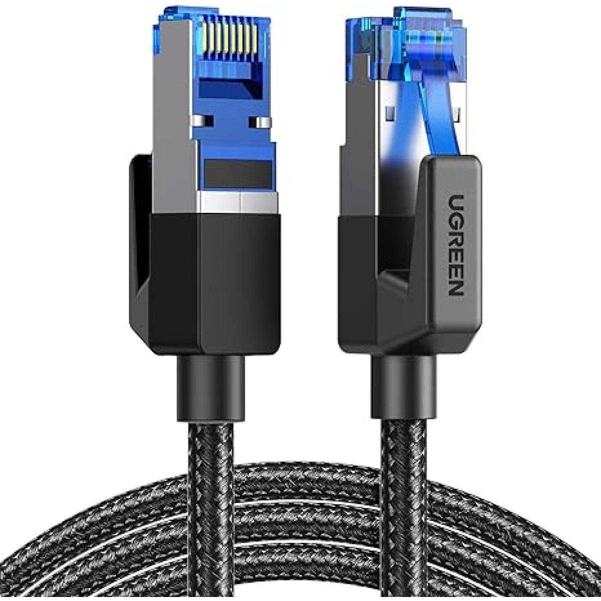 UGREEN كابل CAT8 مضفر 10م – سرعة 40Gbps نحاس نقي
