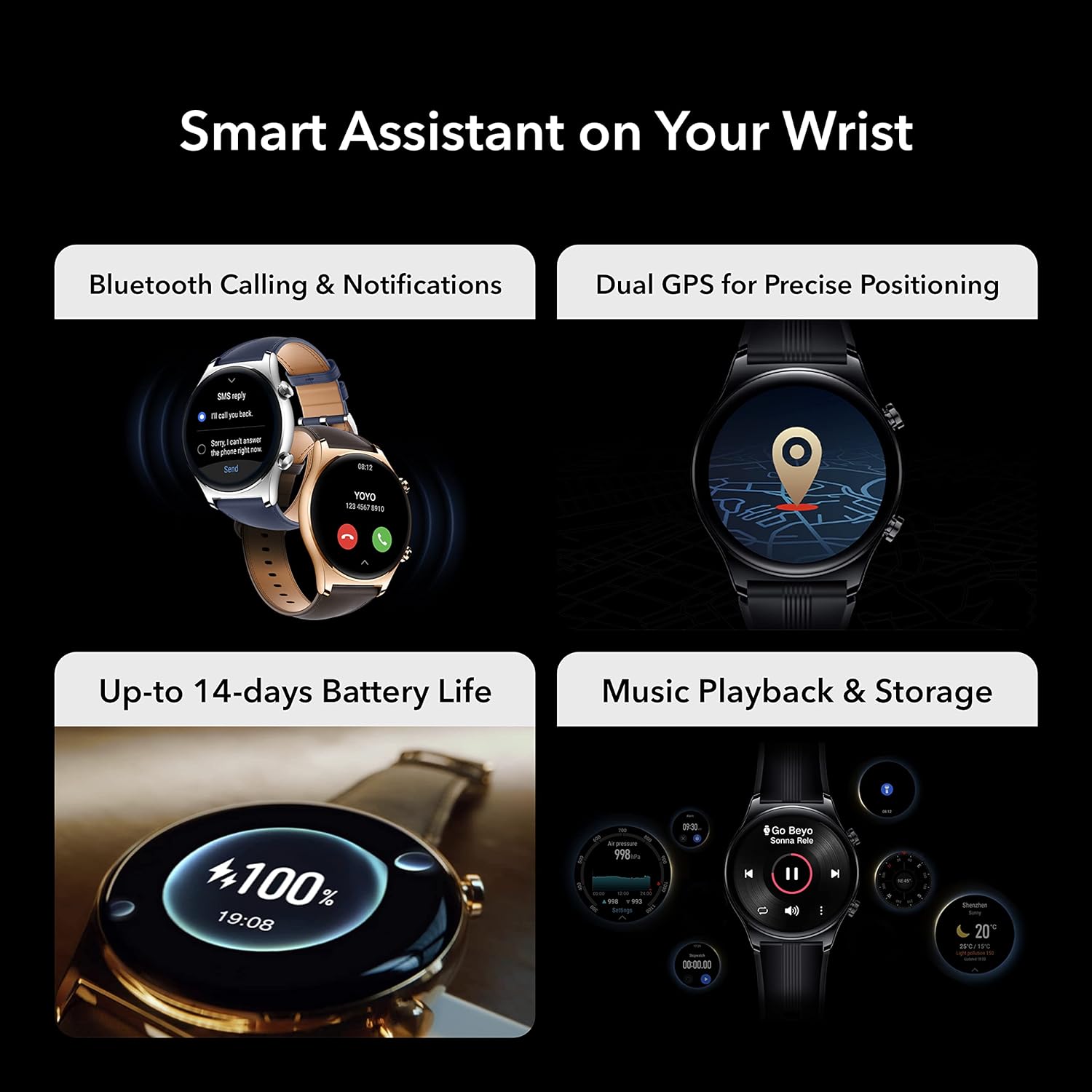 HONOR Watch GS 3 Smartwatch with 1.43" AMOLED Touch Screen