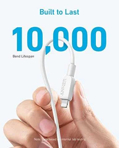 ANKER 310 USB C to Lightning Cable Durable Fast Charging - White