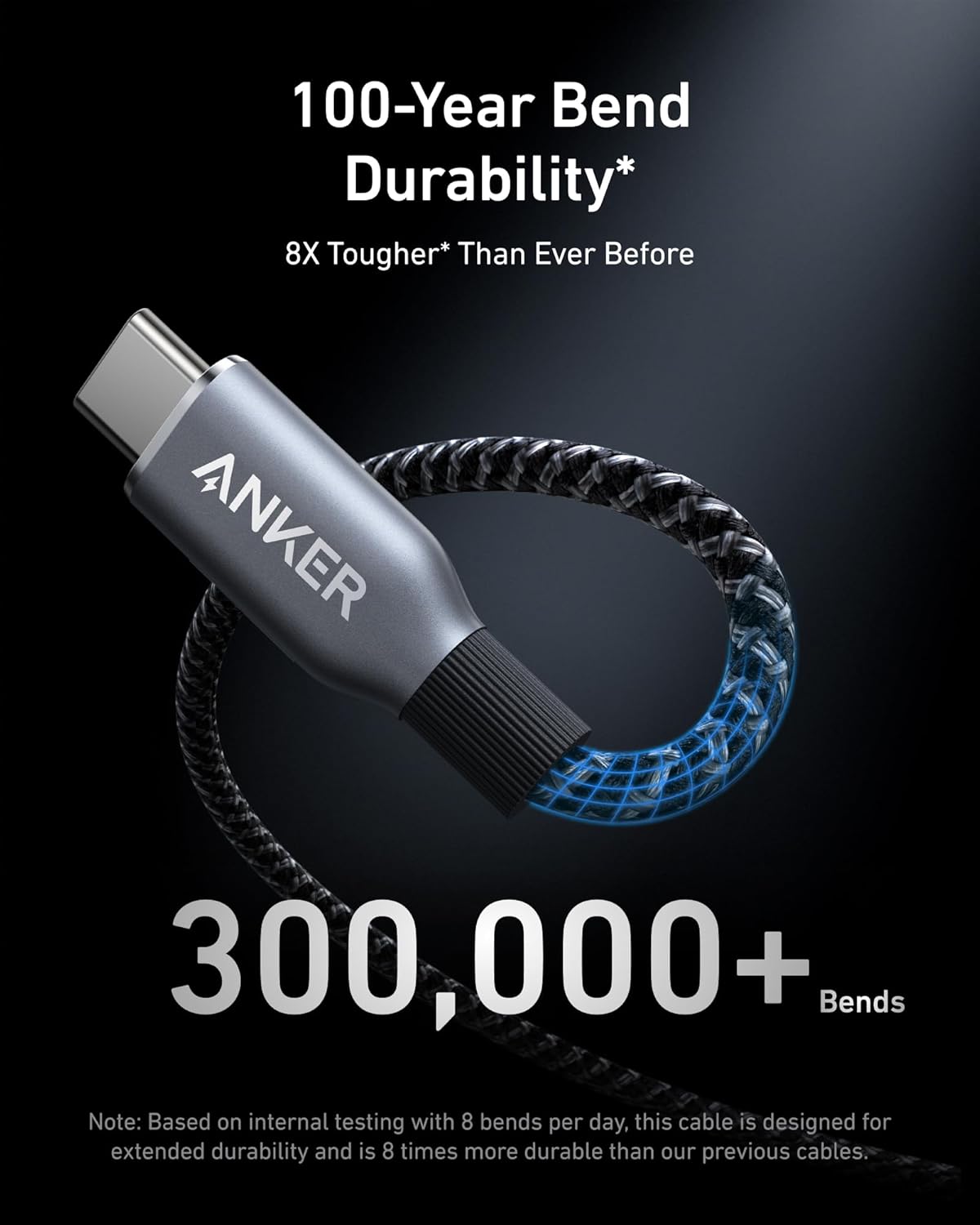 Anker Prime كابل تايب سي إلى تايب سي بقوة 240 واط وبطول 6 أقدام ومتين