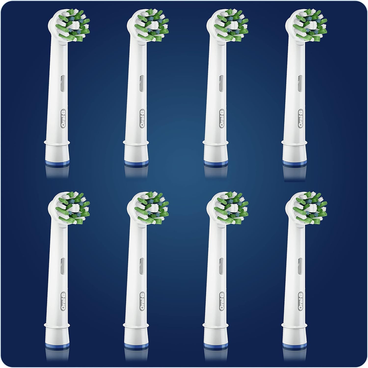 Oral-B Cross Action Electric Toothbrush Head with CleanMaximiser Technology Pack of 8 - White