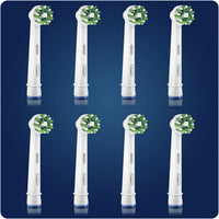 Oral-B Cross Action Electric Toothbrush Head with CleanMaximiser Technology Pack of 8 - White