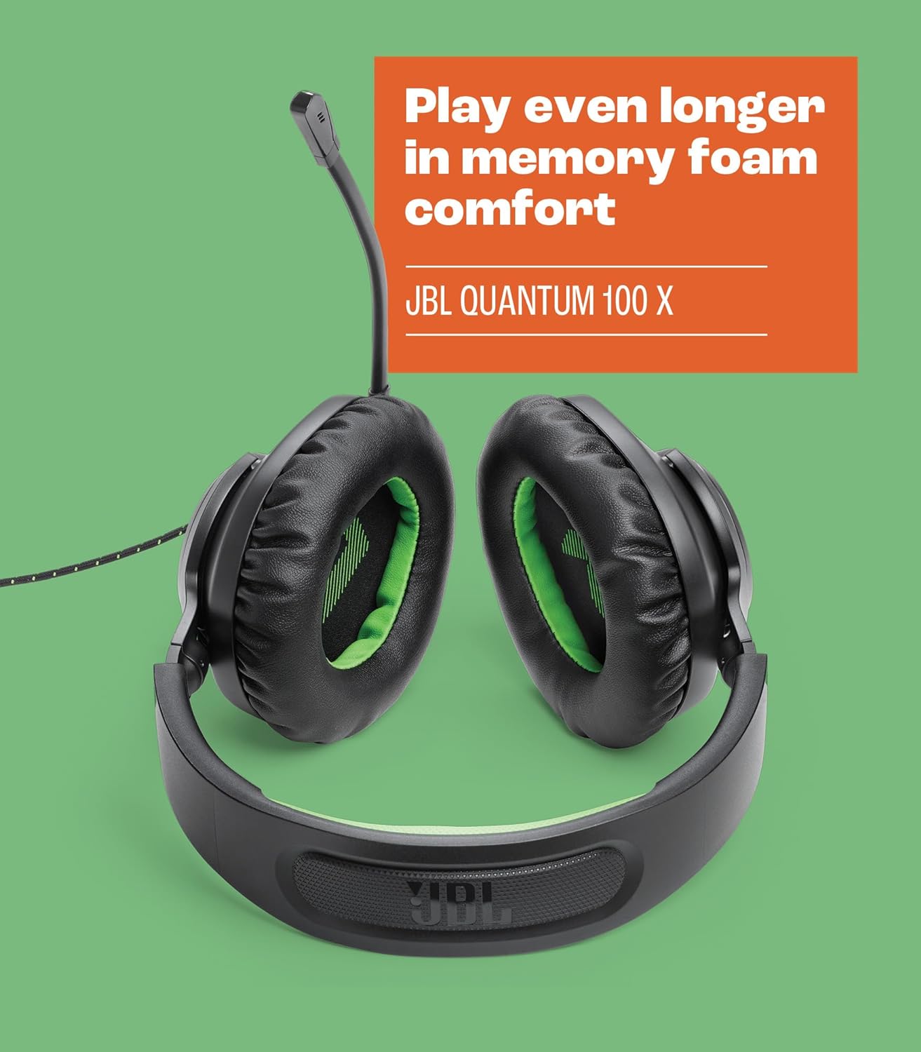 JBL Quantum 100X  Wired over-ear gaming headset with a detachable mic