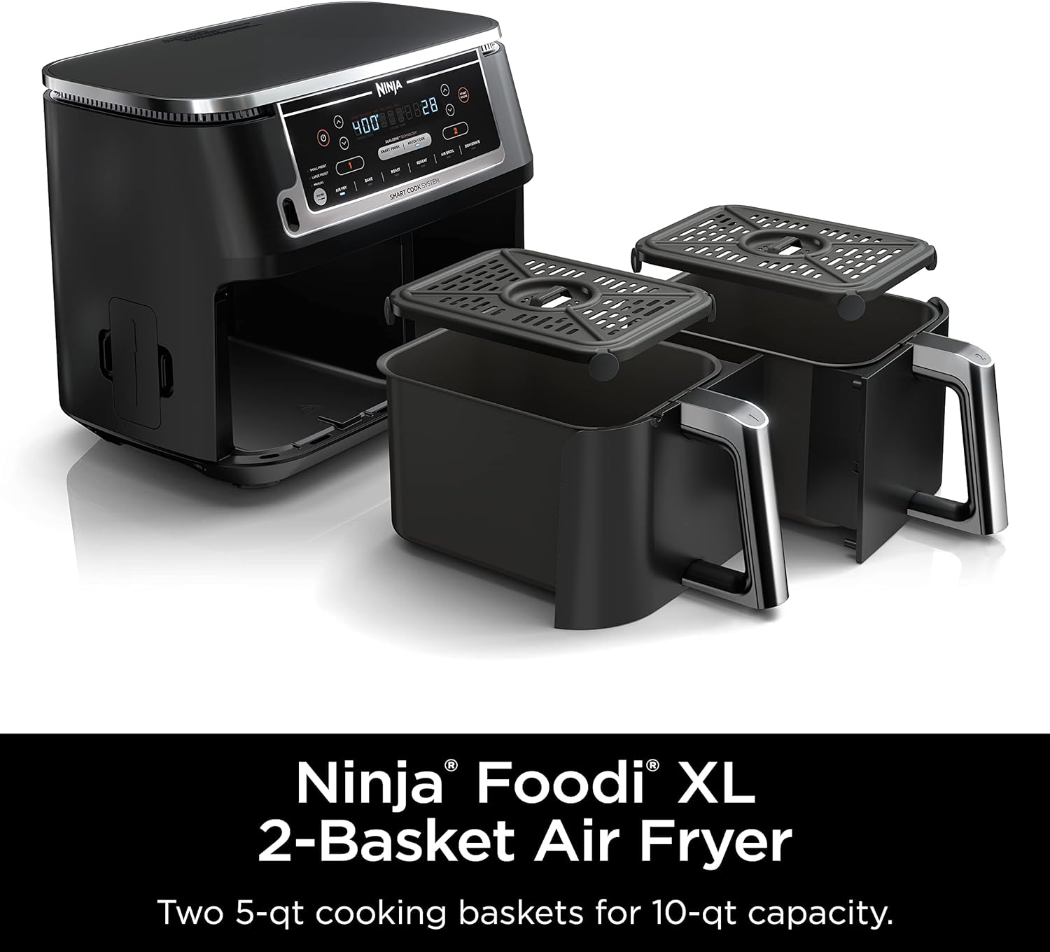 Ninja Foodi Dual Zone Air Fryer 7.6L / Smart Cooking - Black