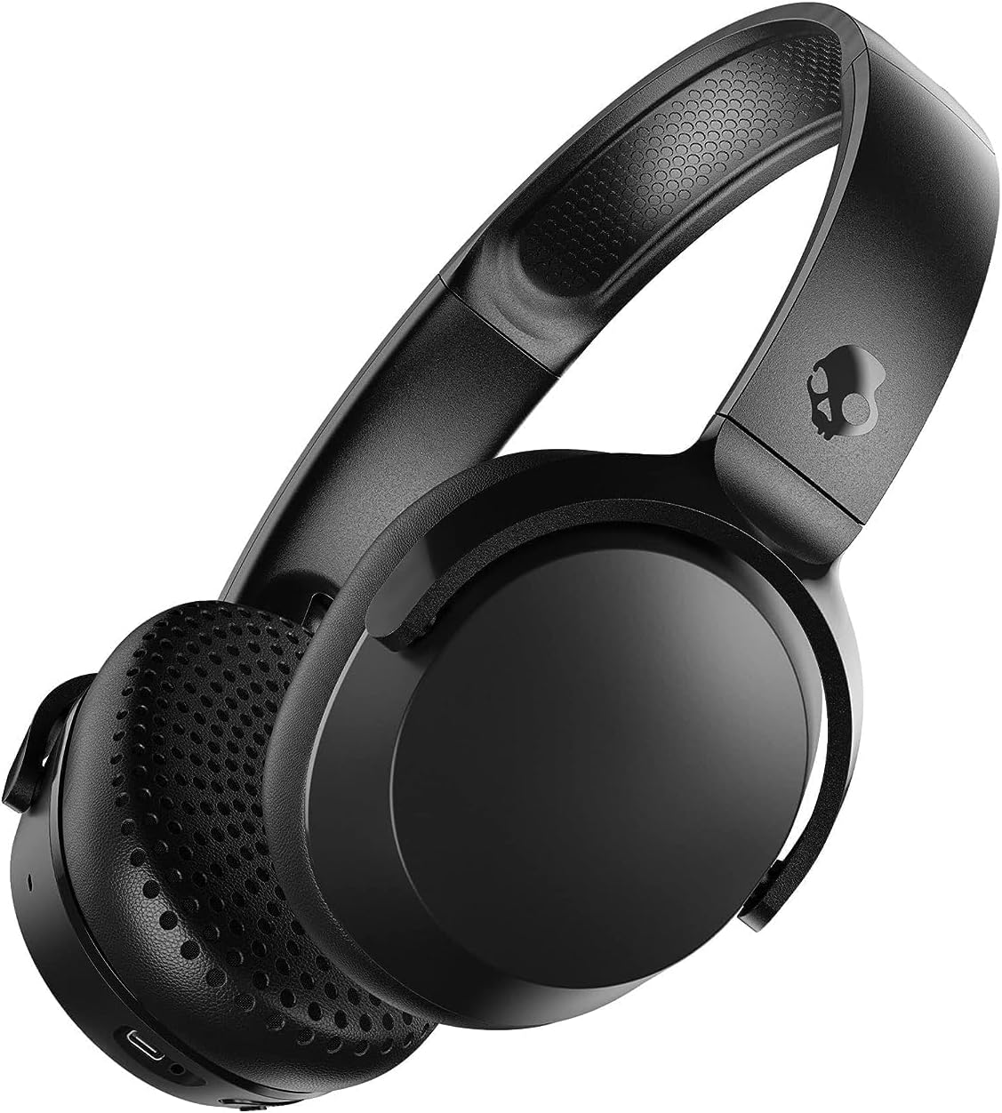 سماعات رأس Skullcandy Riff 2 اللاسلكية فوق الأذن: بطارية تدوم 34 ساعة، ميكروفون - أسود