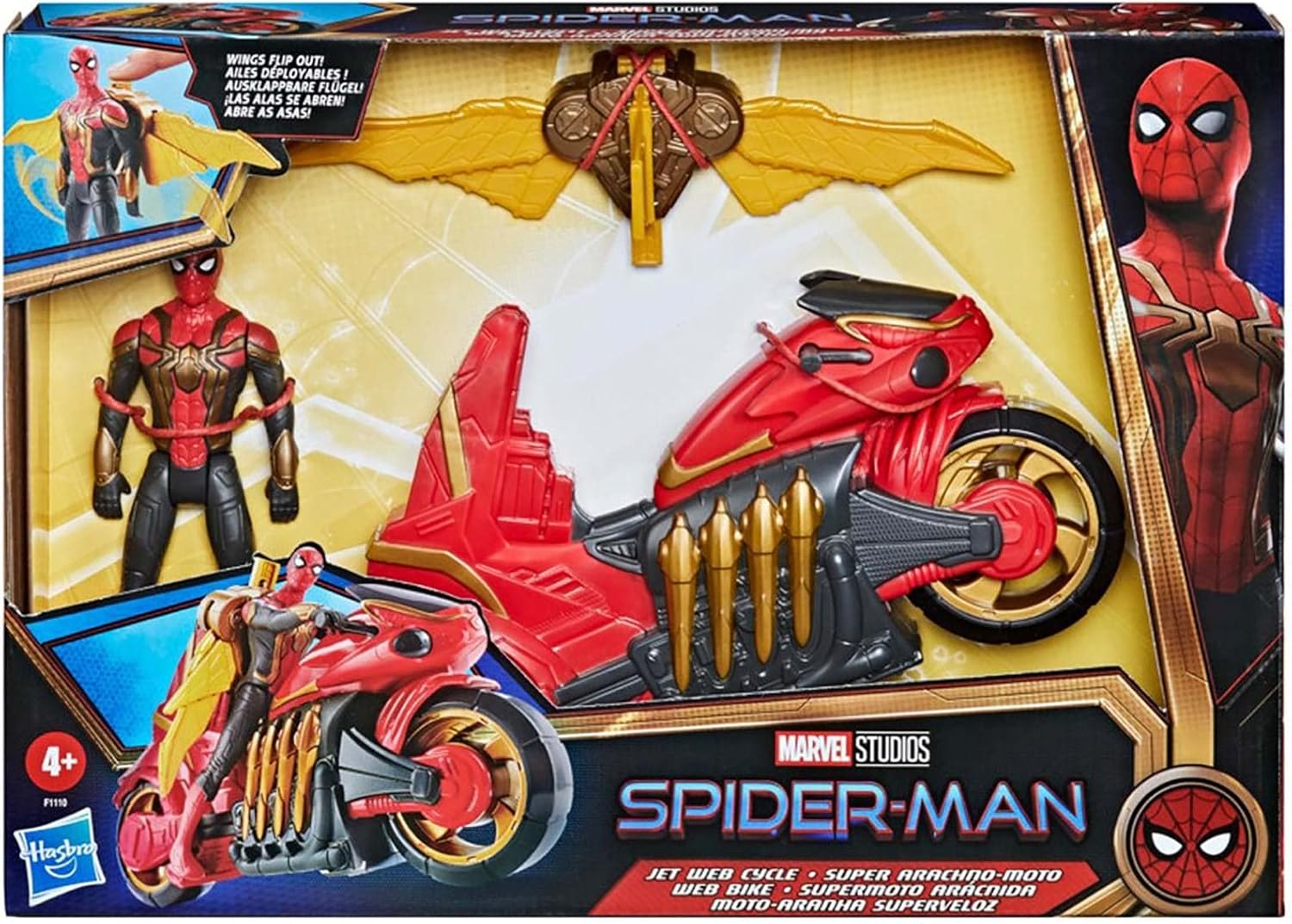 Hasbro Spider-man Deluxe Jet Web Cycle With 6-inch Figure