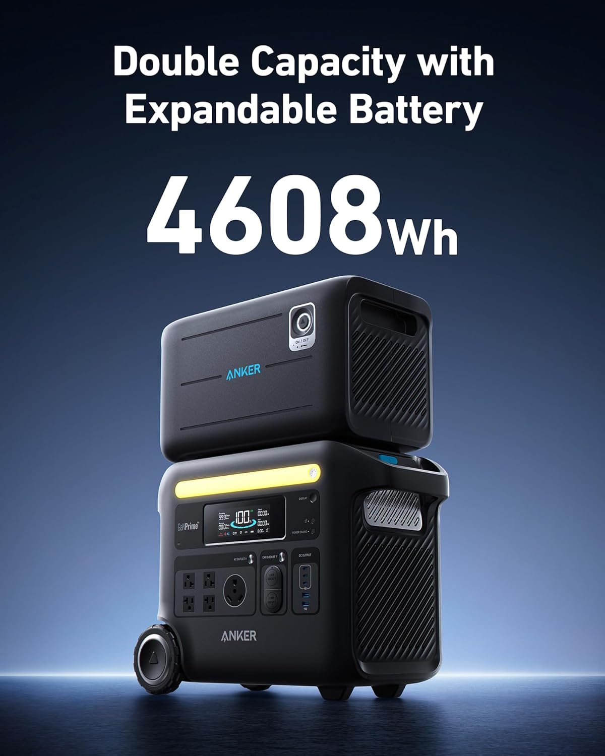 Anker SOLIX F2600 2400W Portable Power Station with LiFePO4 - Black