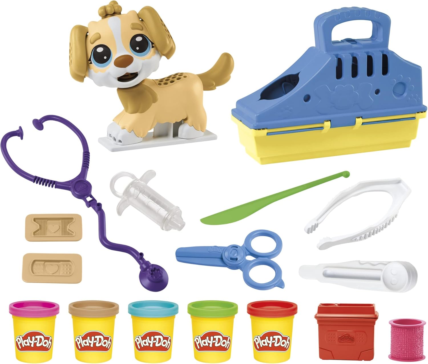 Hasbro Play-Doh Care 'n Carry Vet Set - Fun Pet Play for Kids