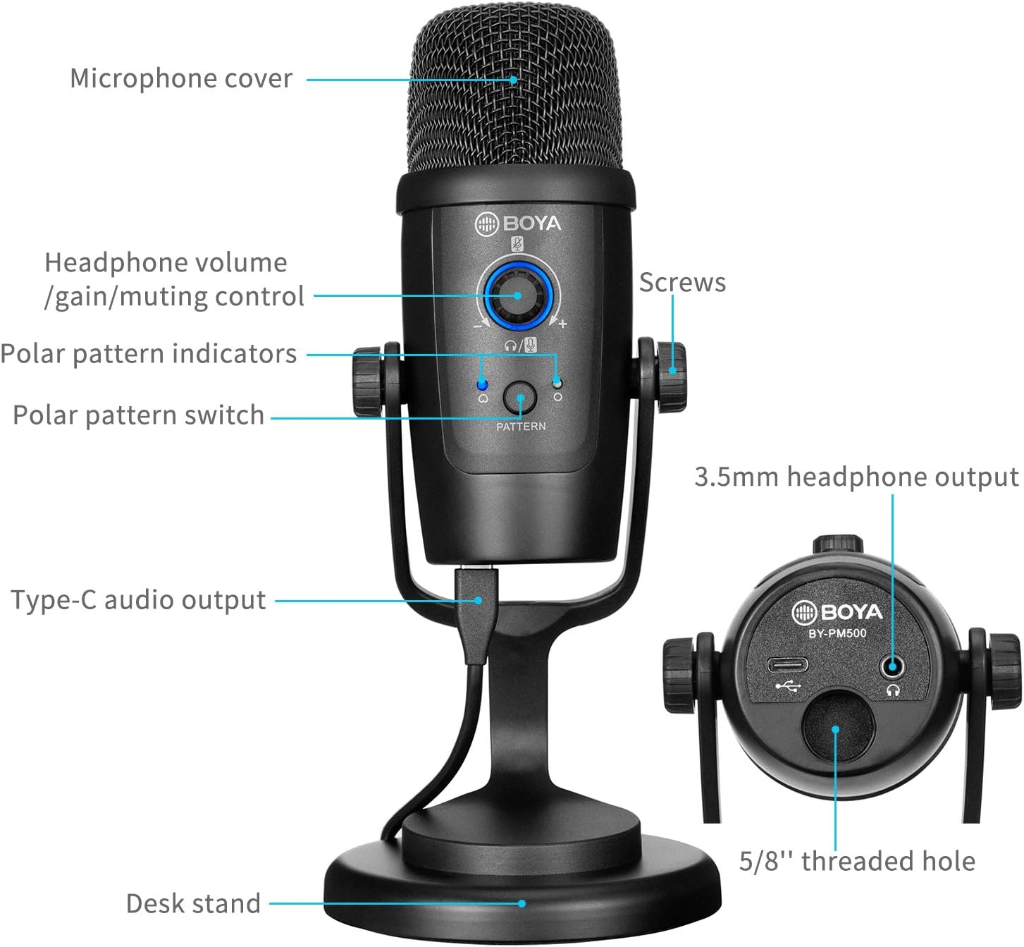 Boya Wired/Wireless Dual-Function USB Microphone