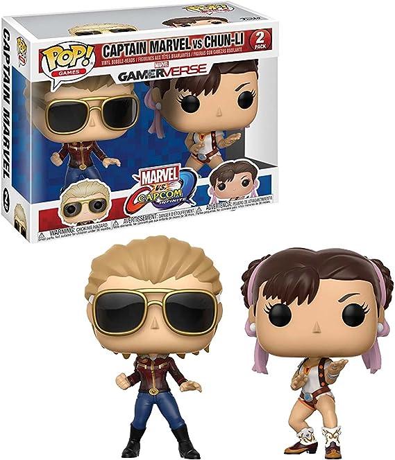 Funko Pop! Games: Marvel Vs. Capcom 2PK - Captain Marvel Vs. Chun-Li