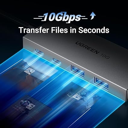 UGREEN USB-C Hub 10Gbps - 2 USB-C & 2 USB-A, Fast Data Transfer