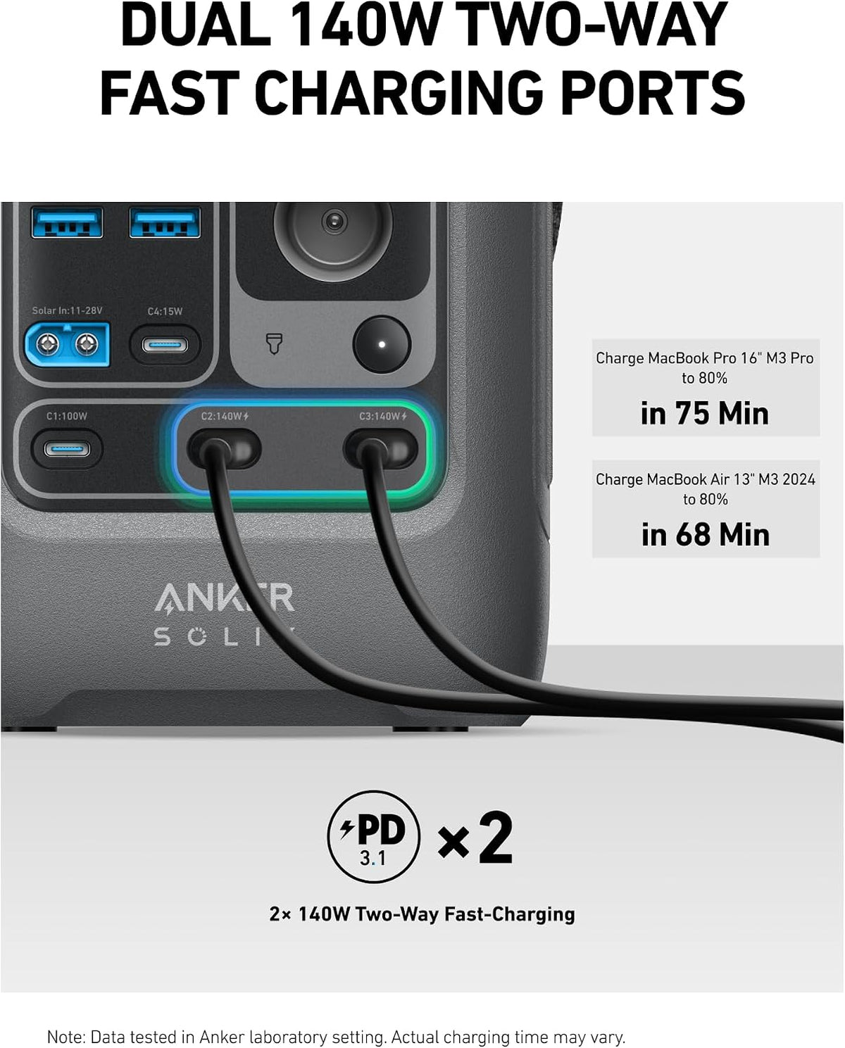 Anker SOLIX C300 DC Portable Power Station 288Wh 300W