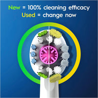 Oral-B 3D White Electric Toothbrush Heads with CleanMaximiser Technology – 8 Pack