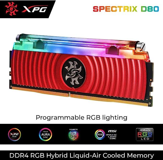 XPG 16GB*2 SPECTRIX D80 DDR4 RGB LIQUID COOLING MEMORY  DDR4-3000