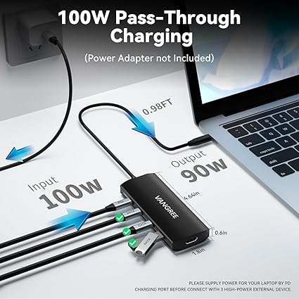 UGREEN USB-C Hub with HDMI 4K@60Hz, 100W PD, 10Gbps USB 3.2 Ports