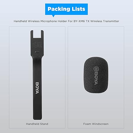 BOYA BY-XM6 HM Wireless Microphone Handheld Holder – For Vlog, YouTube, Interviews