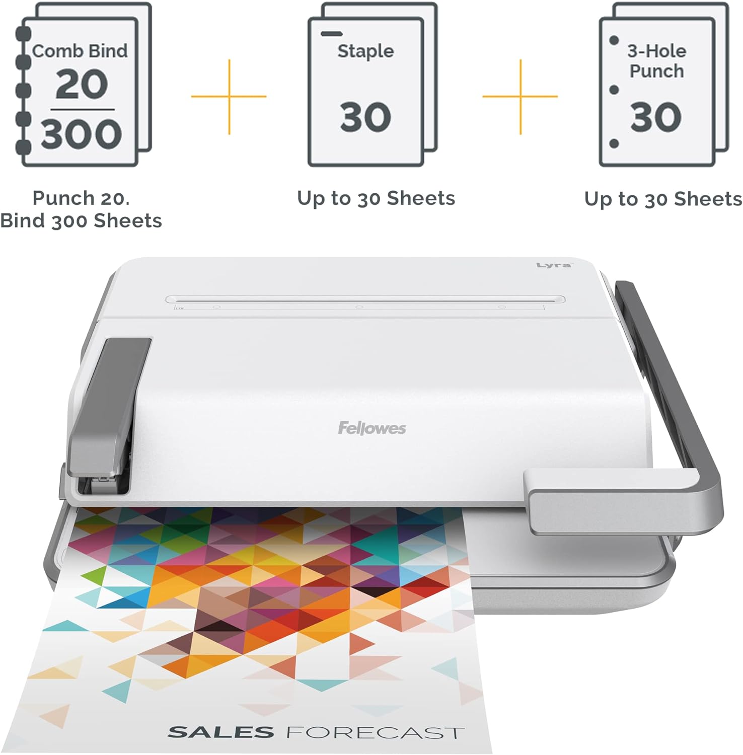 Fellowes Lyra 3 In 1 Binding Centre - White