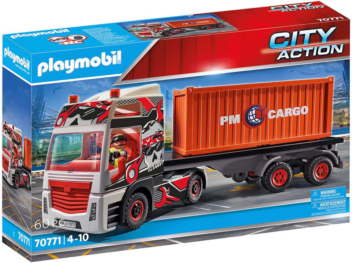 Playmobil Truck with Cargo Container - Educational Toy