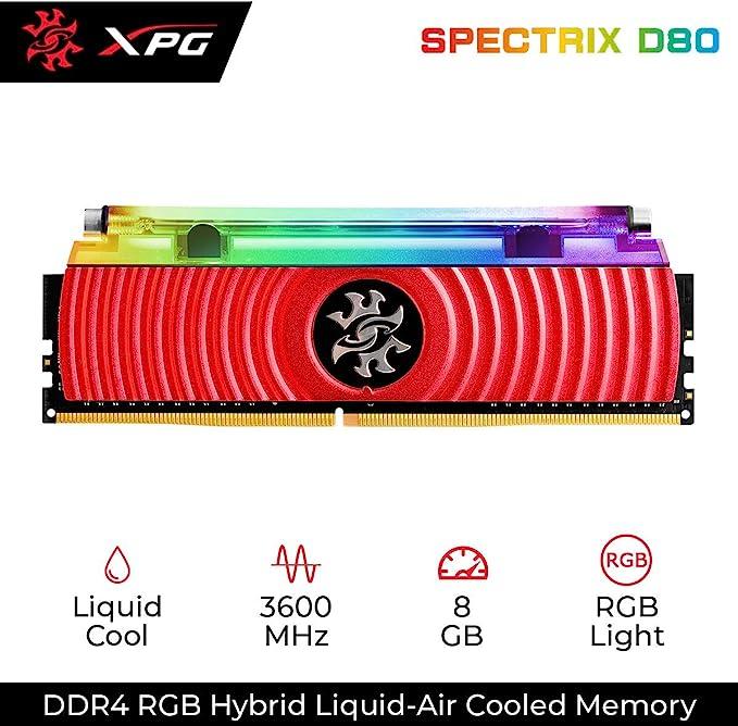 XPG 16GB*2 SPECTRIX D80 DDR4 RGB LIQUID COOLING MEMORY  DDR4-3000