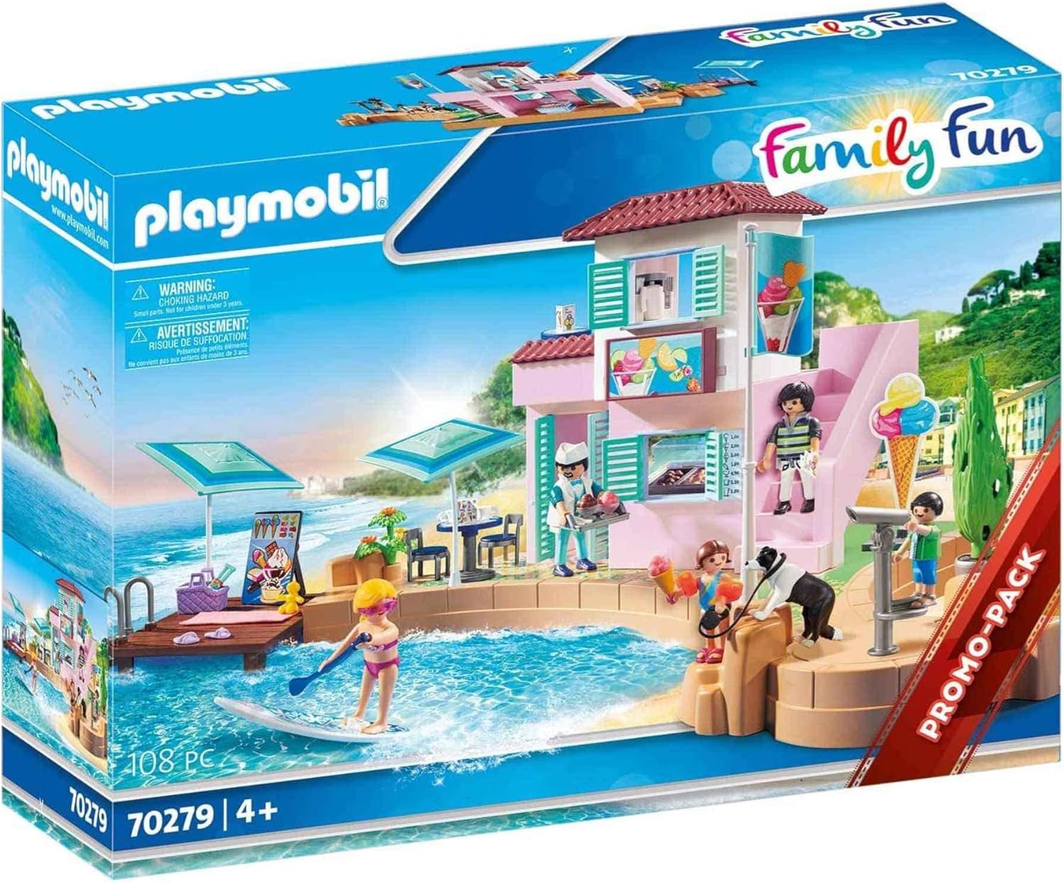 Playmobil Waterfront Ice Cream Shop – Fun for Kids Ages 4+